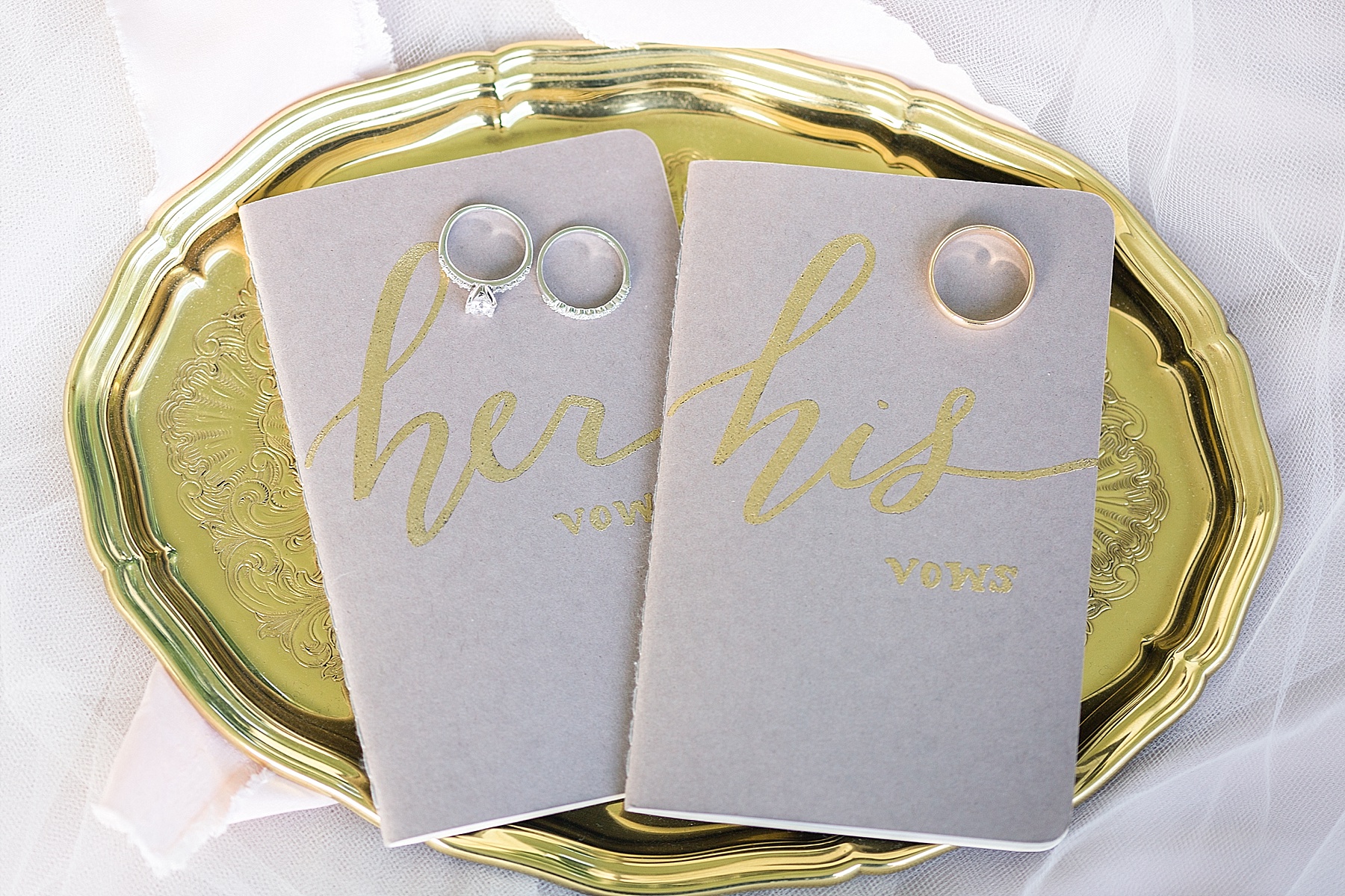 wedding vow booklets photographed by Alexandra Mandato Photography