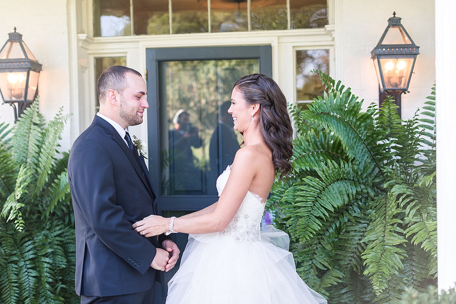 Maryland wedding day first look with Alexandra Mandato Photography