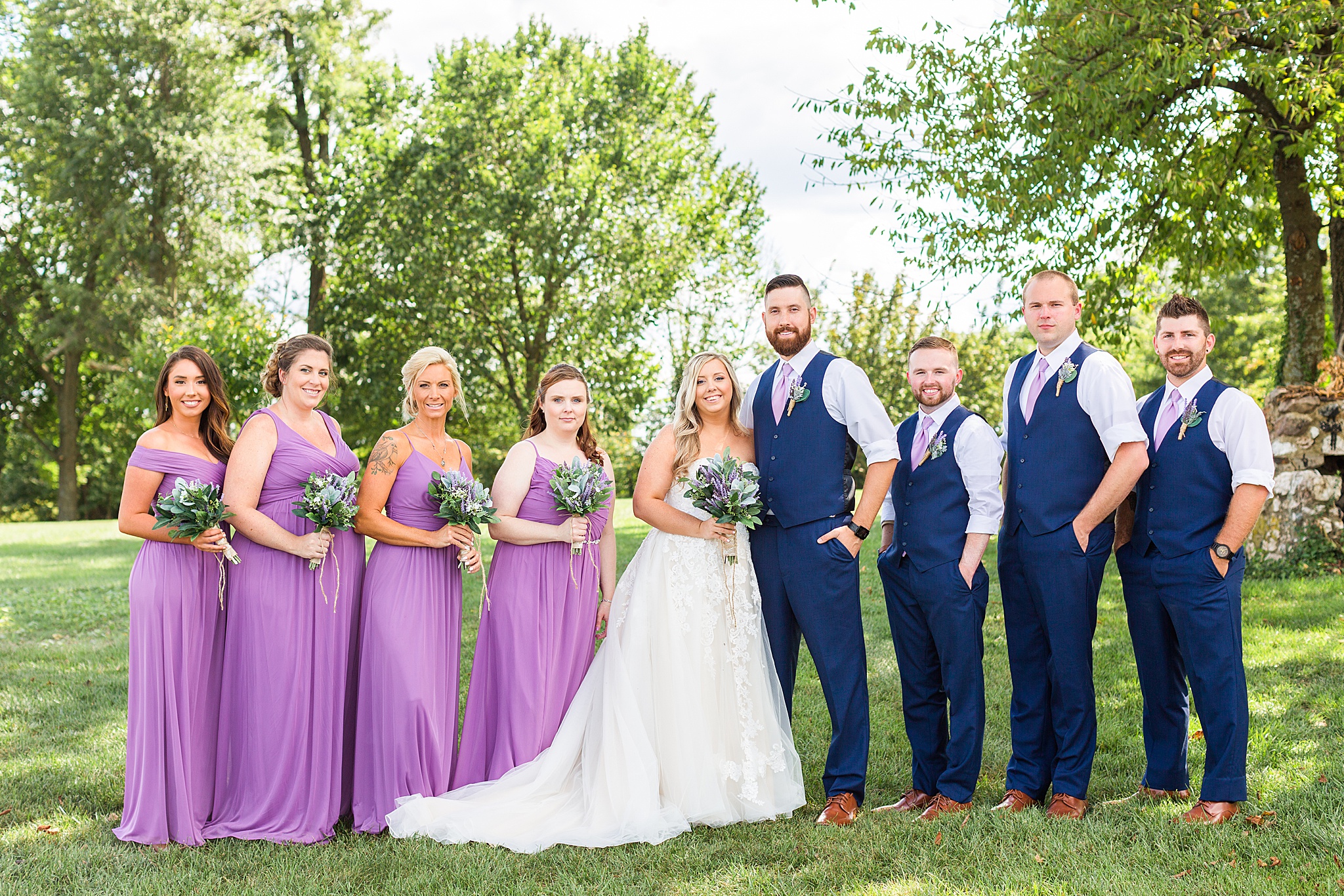 lavender and navy wedding party inspiration with Alexandra Mandato Photography