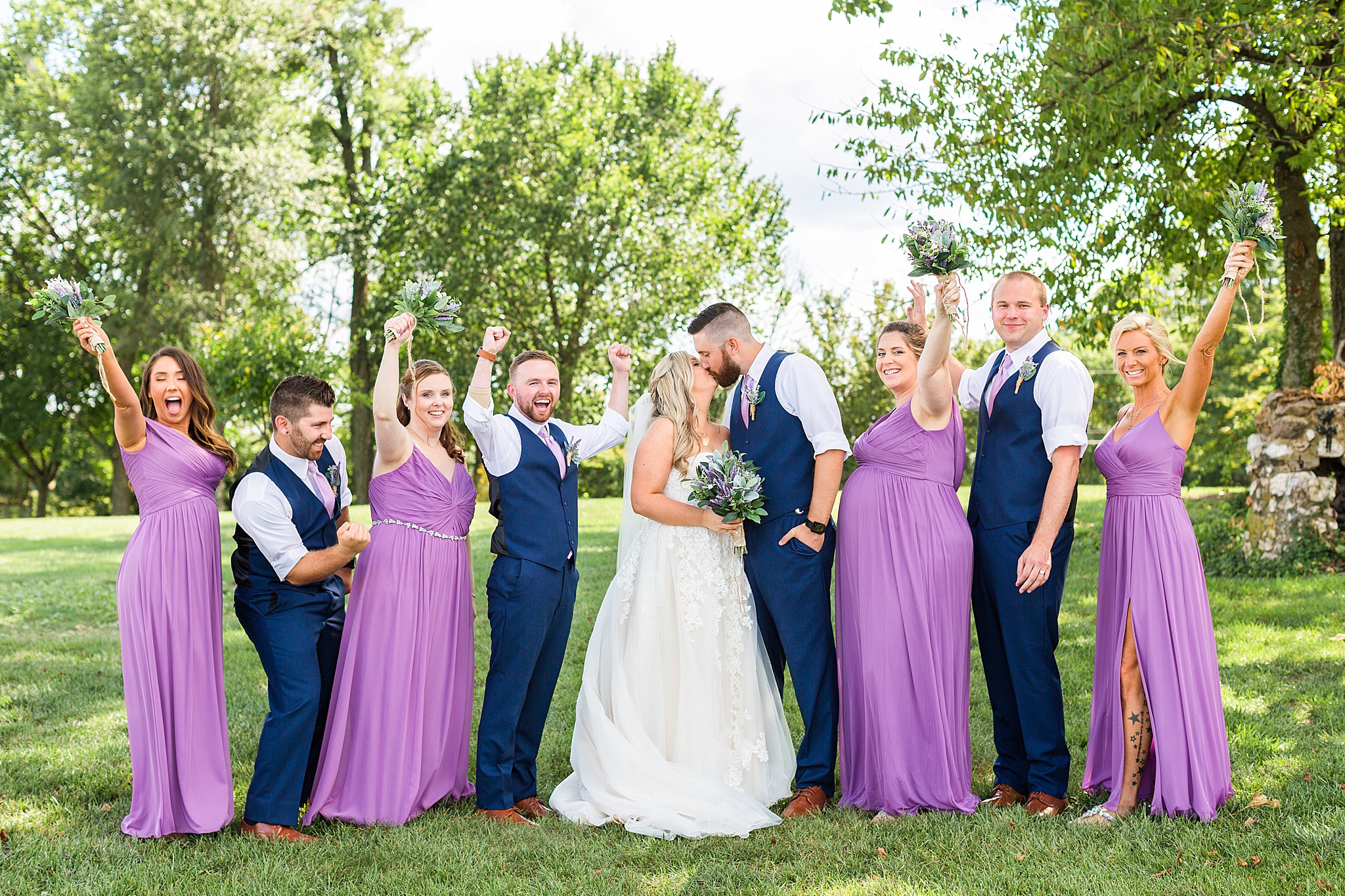 bridal party at Green Meadows Farm photographed by Alexandra Mandato Photography