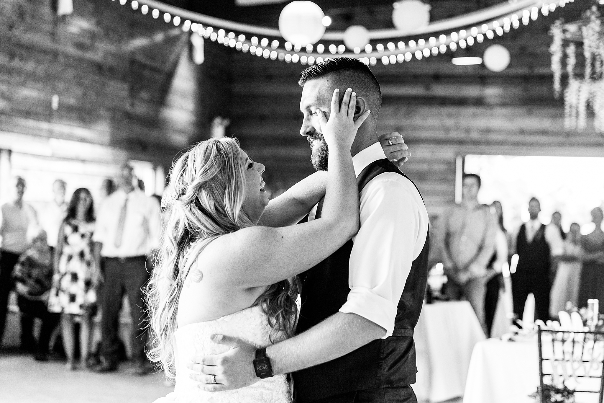 first dance at Maryland wedding reception photographed by Alexandra Mandato Photography