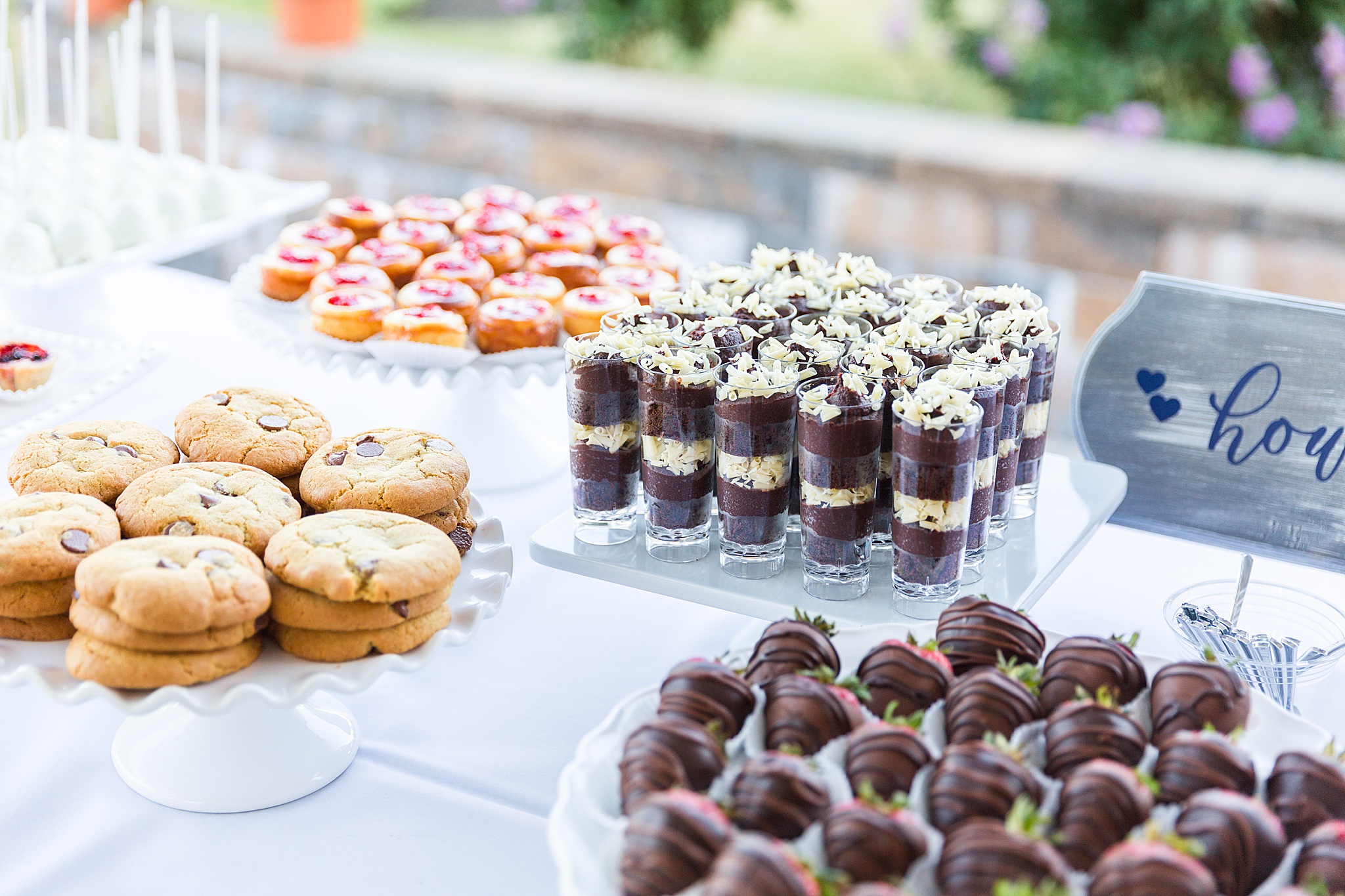 desserts photographed by Alexandra Mandato Photography for Maryland wedding