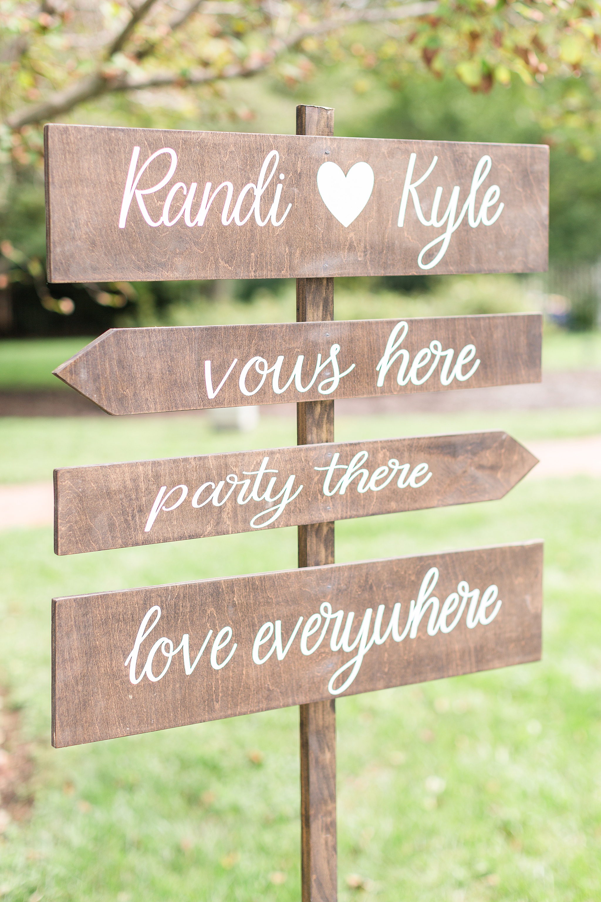 rustic wedding sign photographed by Alexandra Mandato Photography