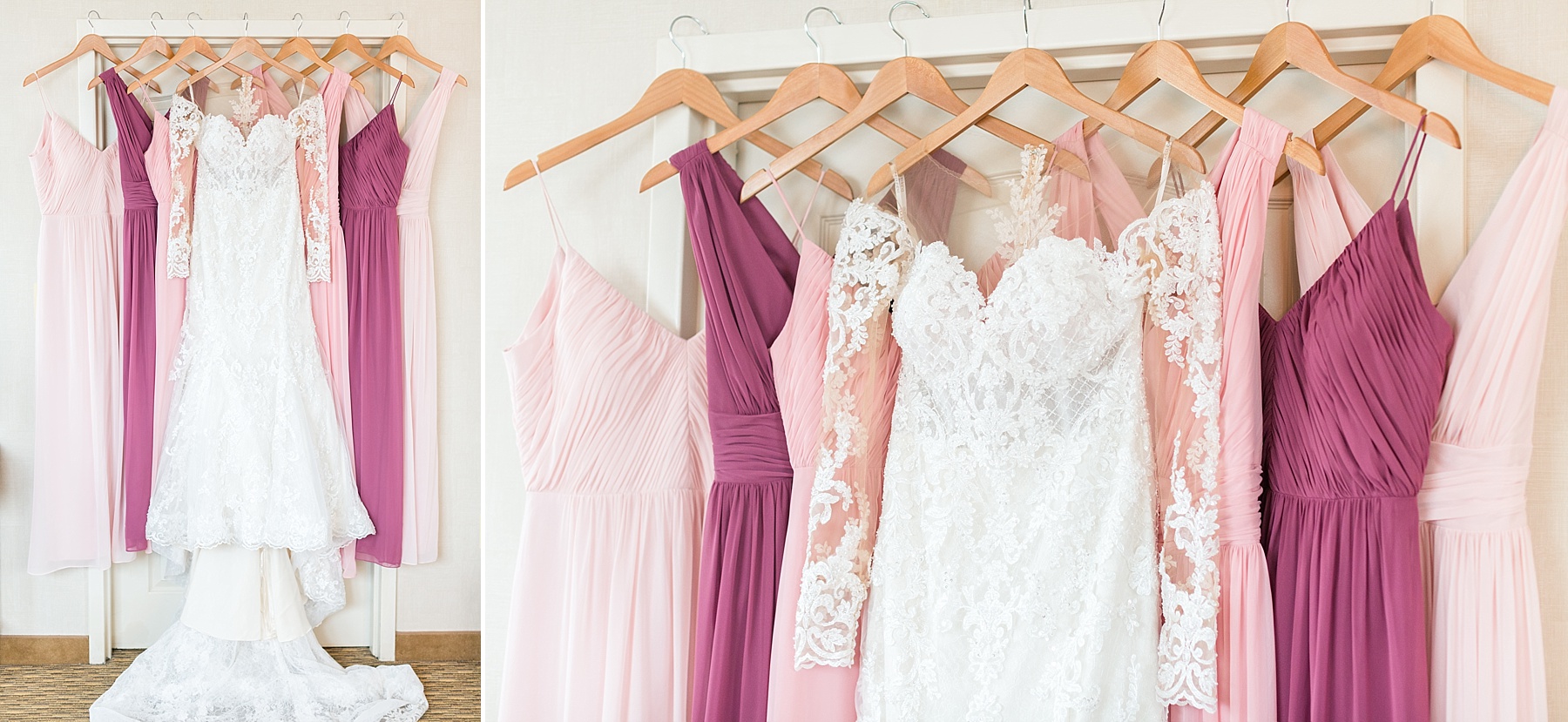 pink dresses for bridesmaids before Maryland wedding