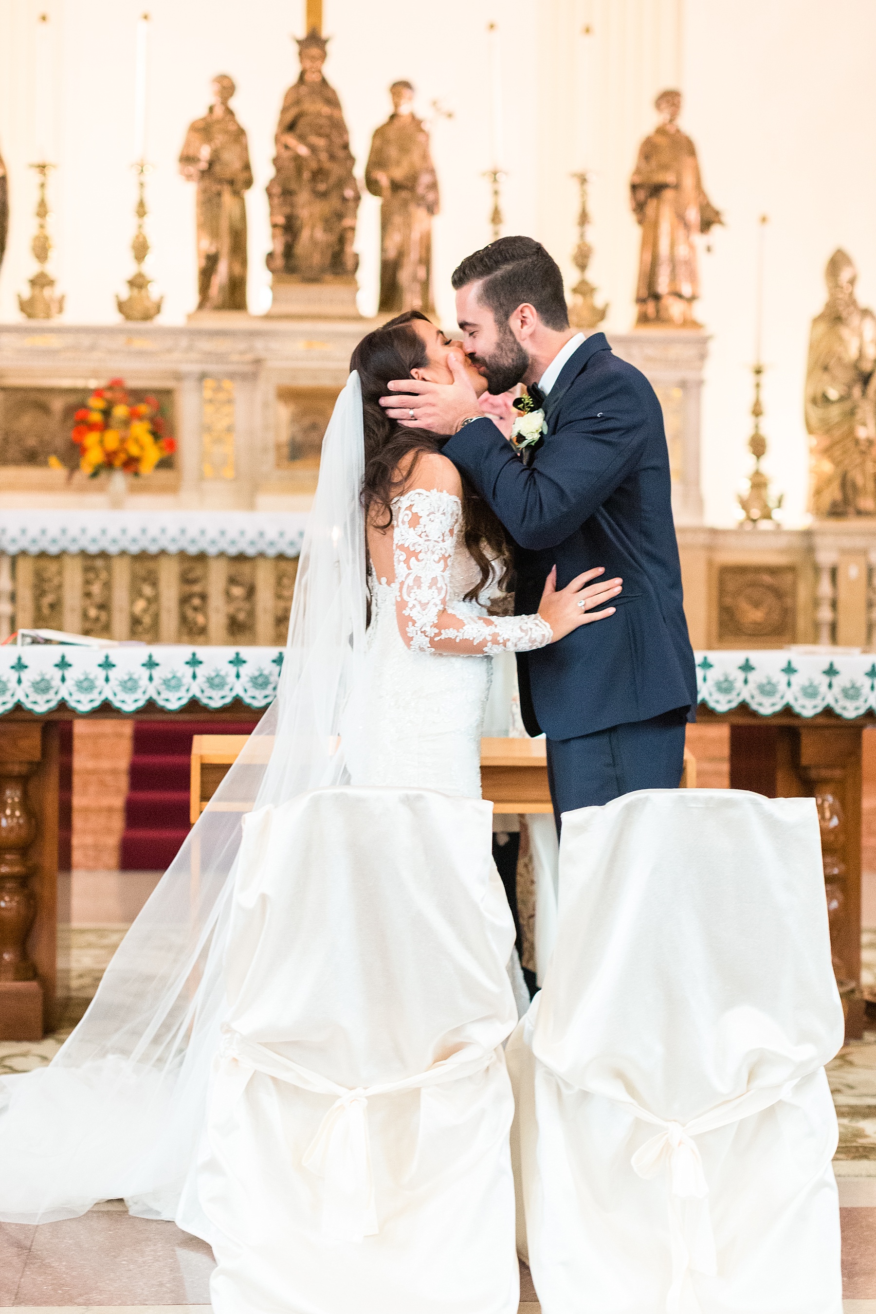 St. Casimir Catholic Church wedding ceremony with Alexandra Mandato Photography