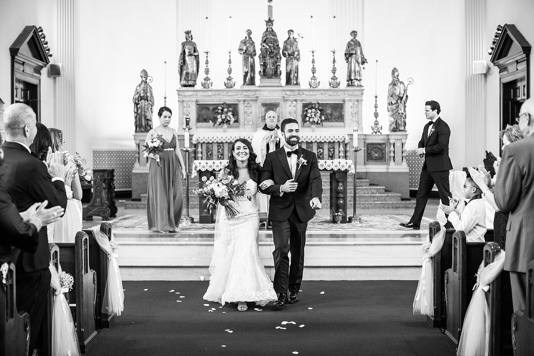 Alexandra Mandato Photography photographs St. Casimir Catholic Church wedding ceremony