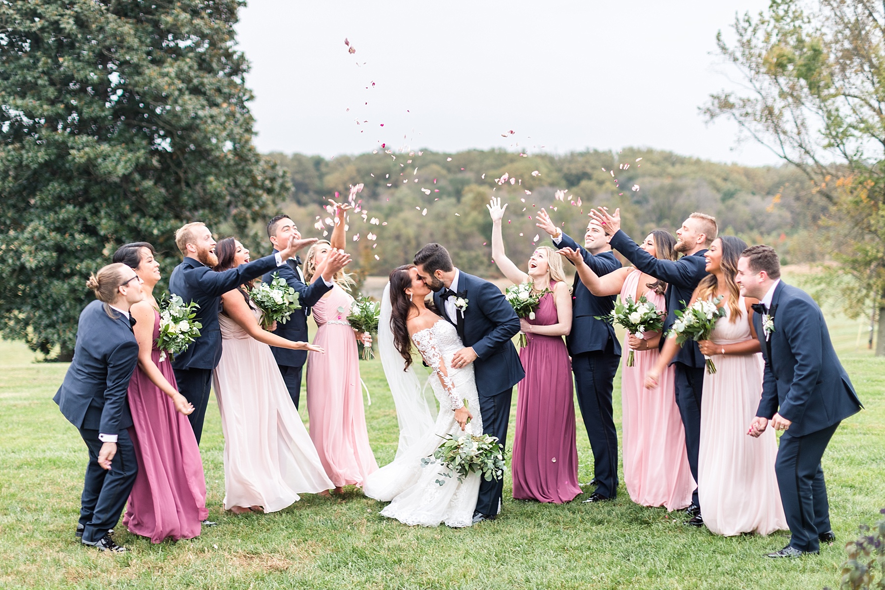 Alexandra Mandato Photography photographs bridal party at Belmont Manor