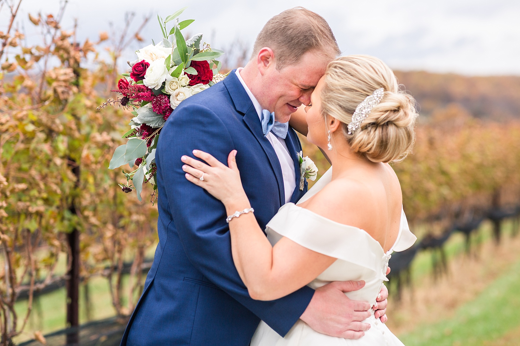  Alexandra Mandato Photography photographs bride and groom at Stone Towner Winery