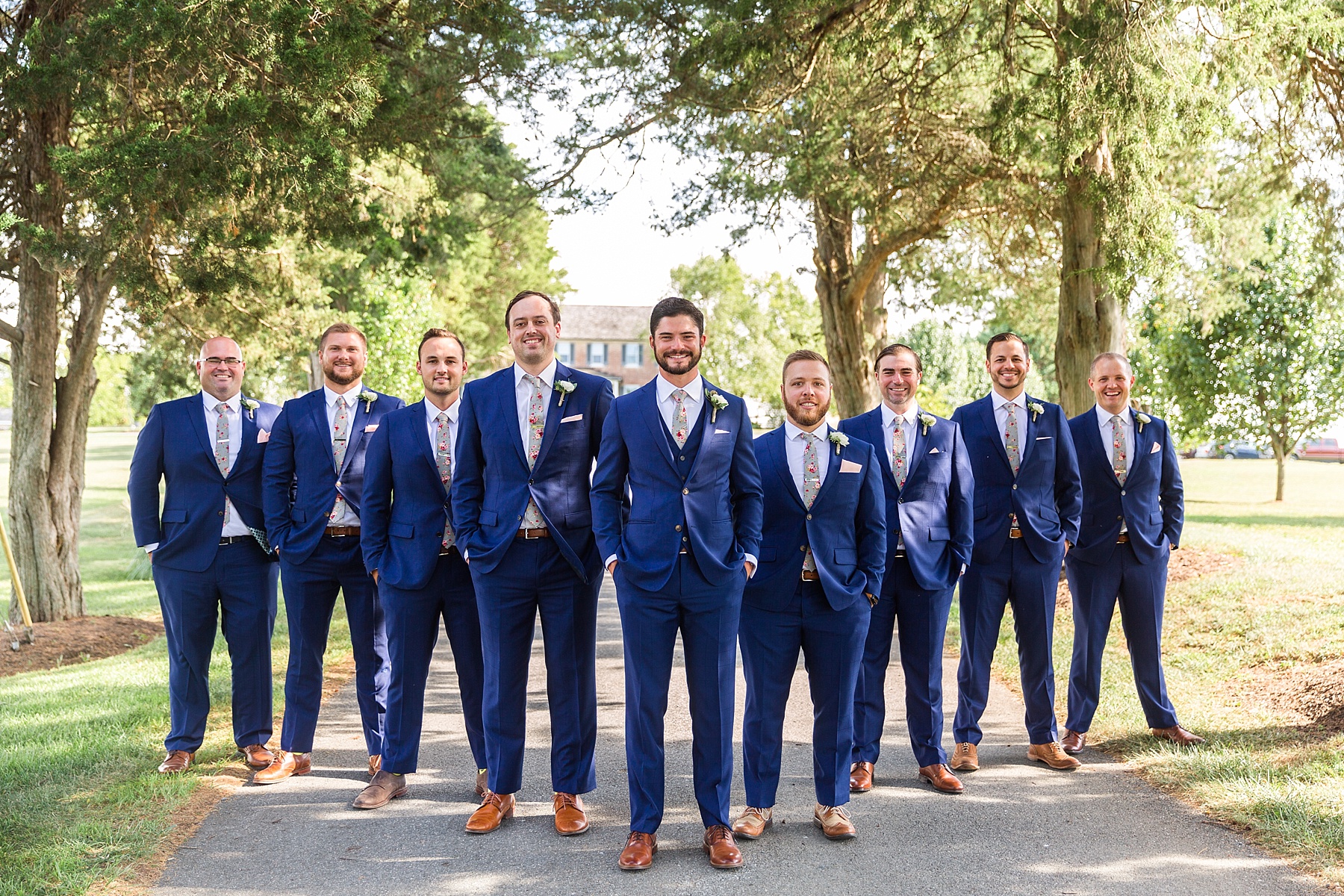 Alexandra Mandato Photography captures groom with groomsmen