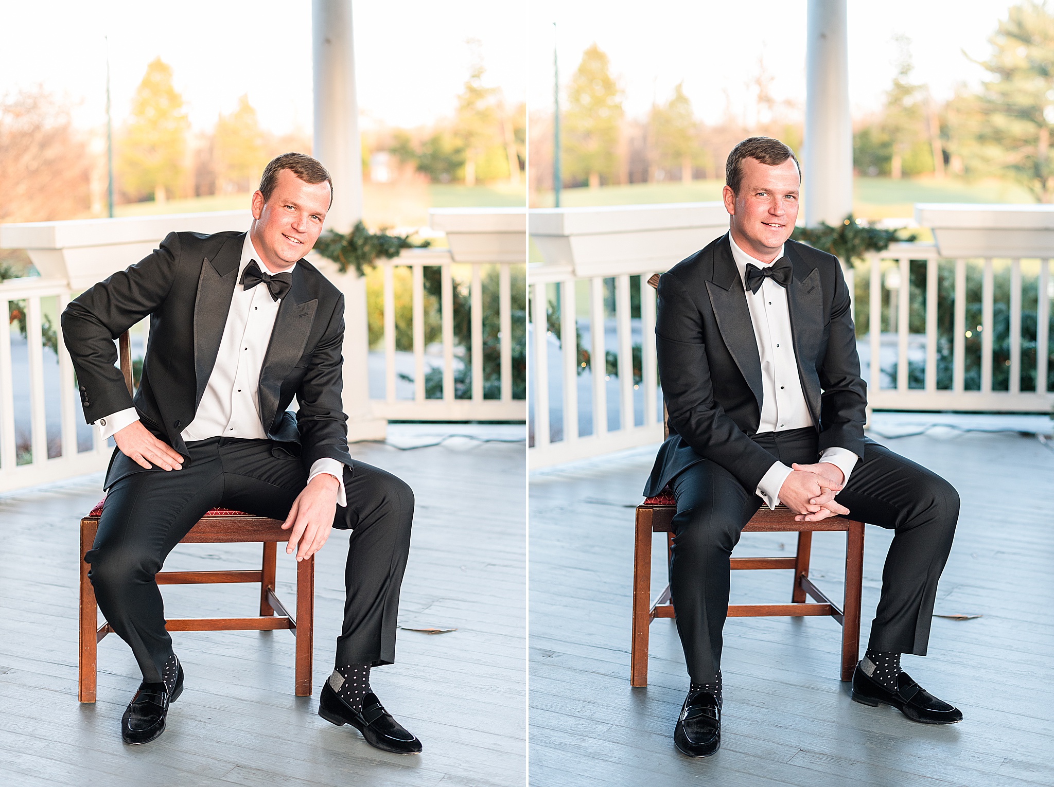 groom poses for Baltimore MD wedding day with Alexandra Mandato Photography