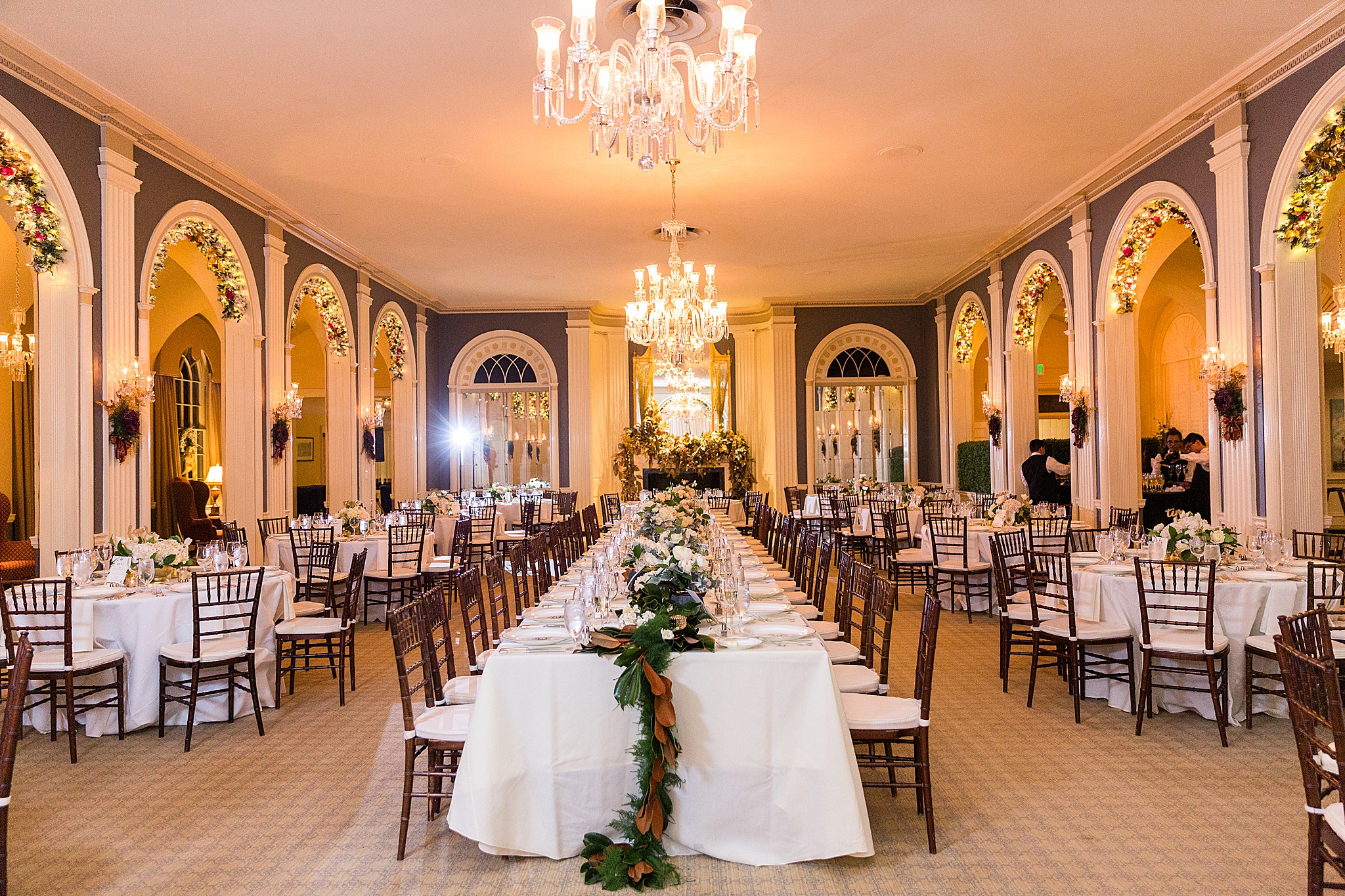 winter wedding at Baltimore Country Club photographed by Alexandra Mandato Photography