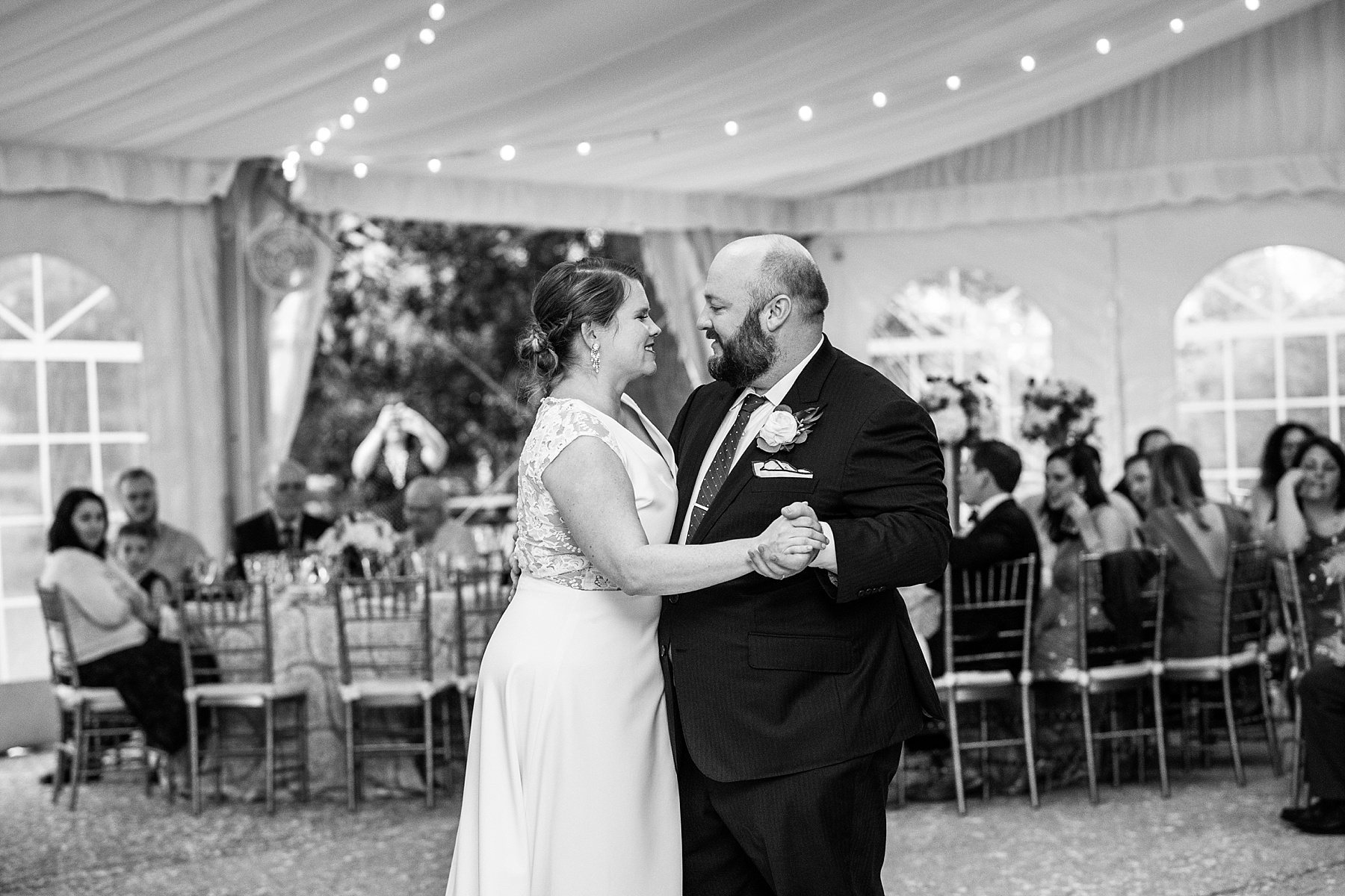 first dance at Woodlawn and Pope House with Alexandra Mandato Photography