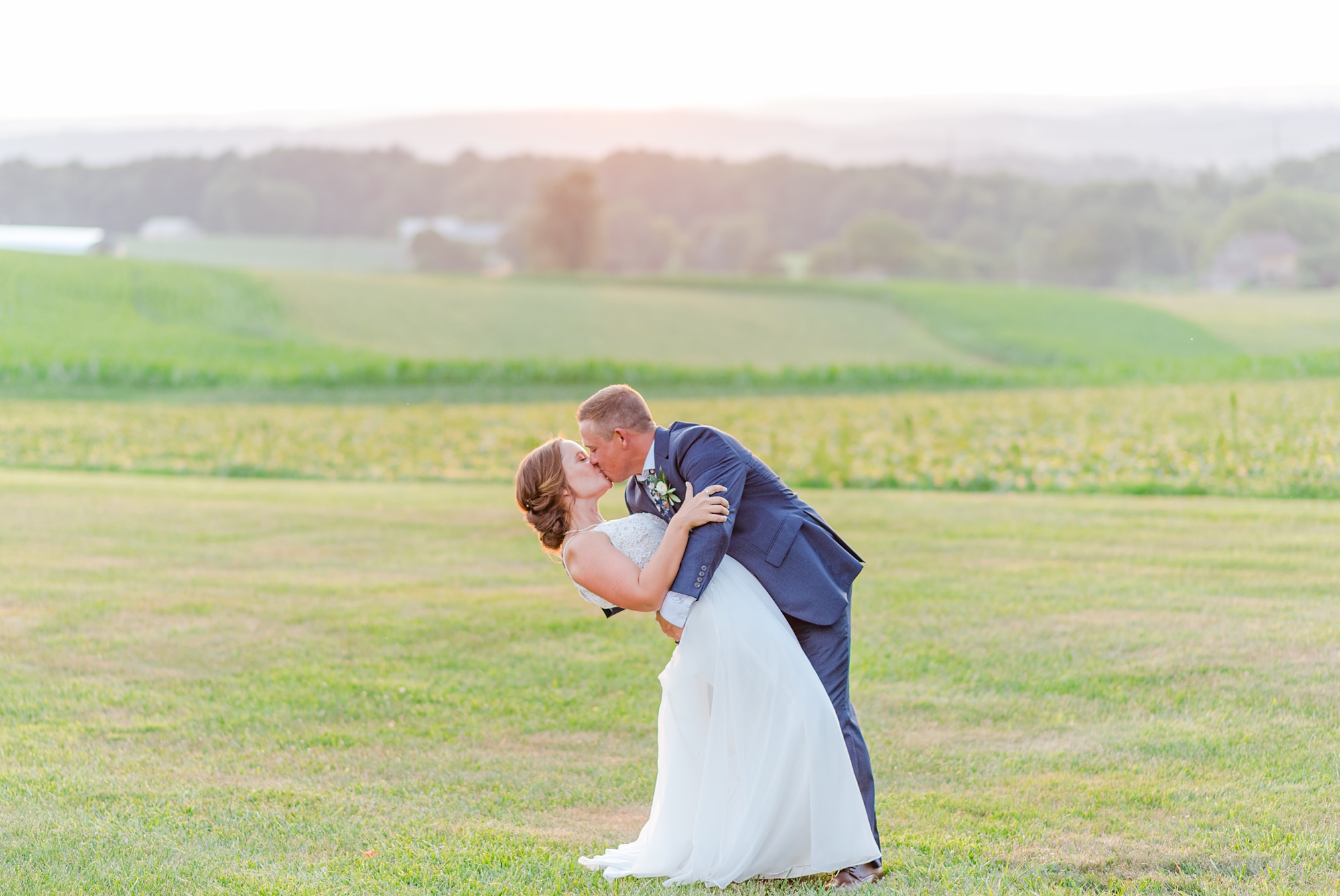 sunset wedding portraits in Lancaster PA