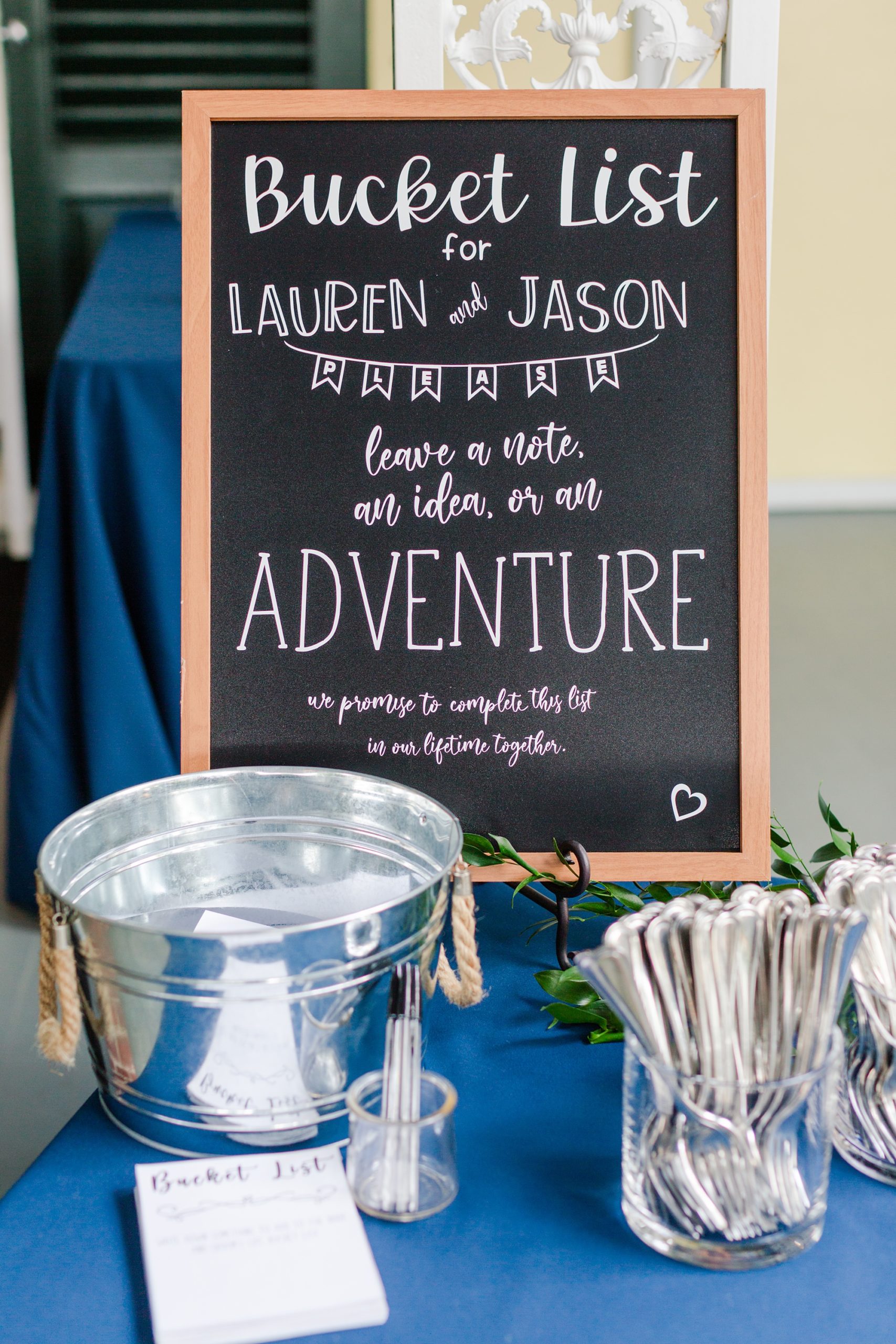 adventure bucket for wedding guests