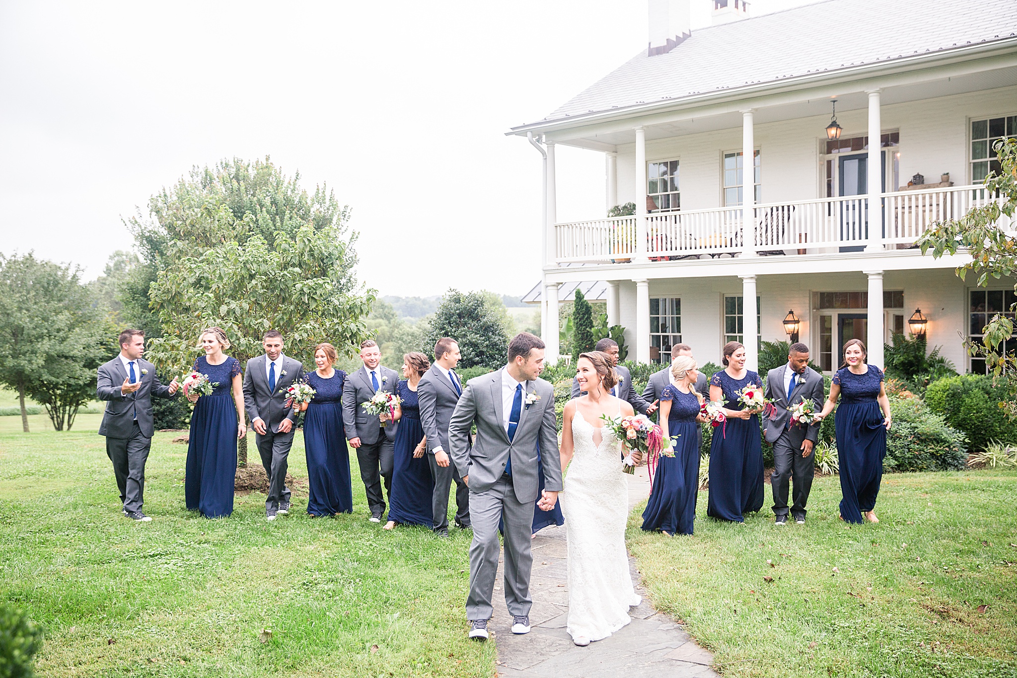 navy and grey wedding party inspiration with Alexandra Mandato Photography
