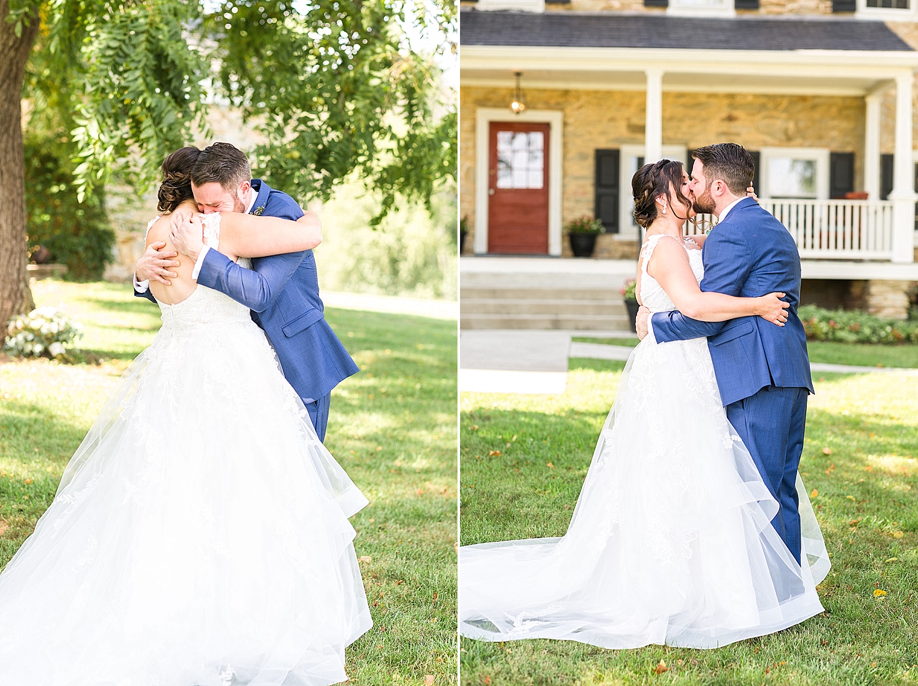 Springfield Manor wedding day first look by Alexandra Mandato Photography
