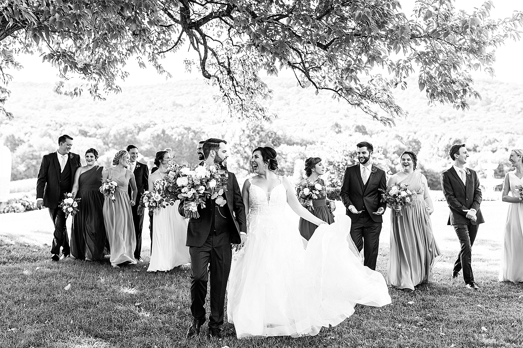 wedding party in Thurmont MD with Alexandra Mandato Photography