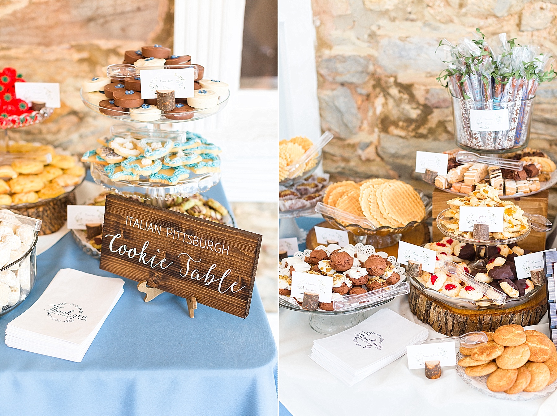 cookie table for wedding day photographed by Alexandra Mandato Photography