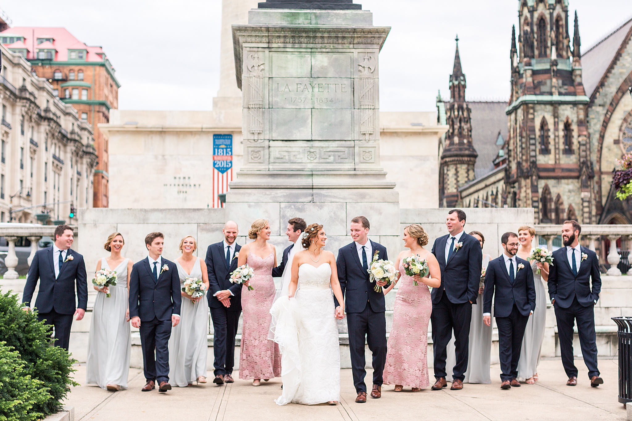 wedding portraits in the city photographed by MD wedding photographer Alexandra Mandato Photography