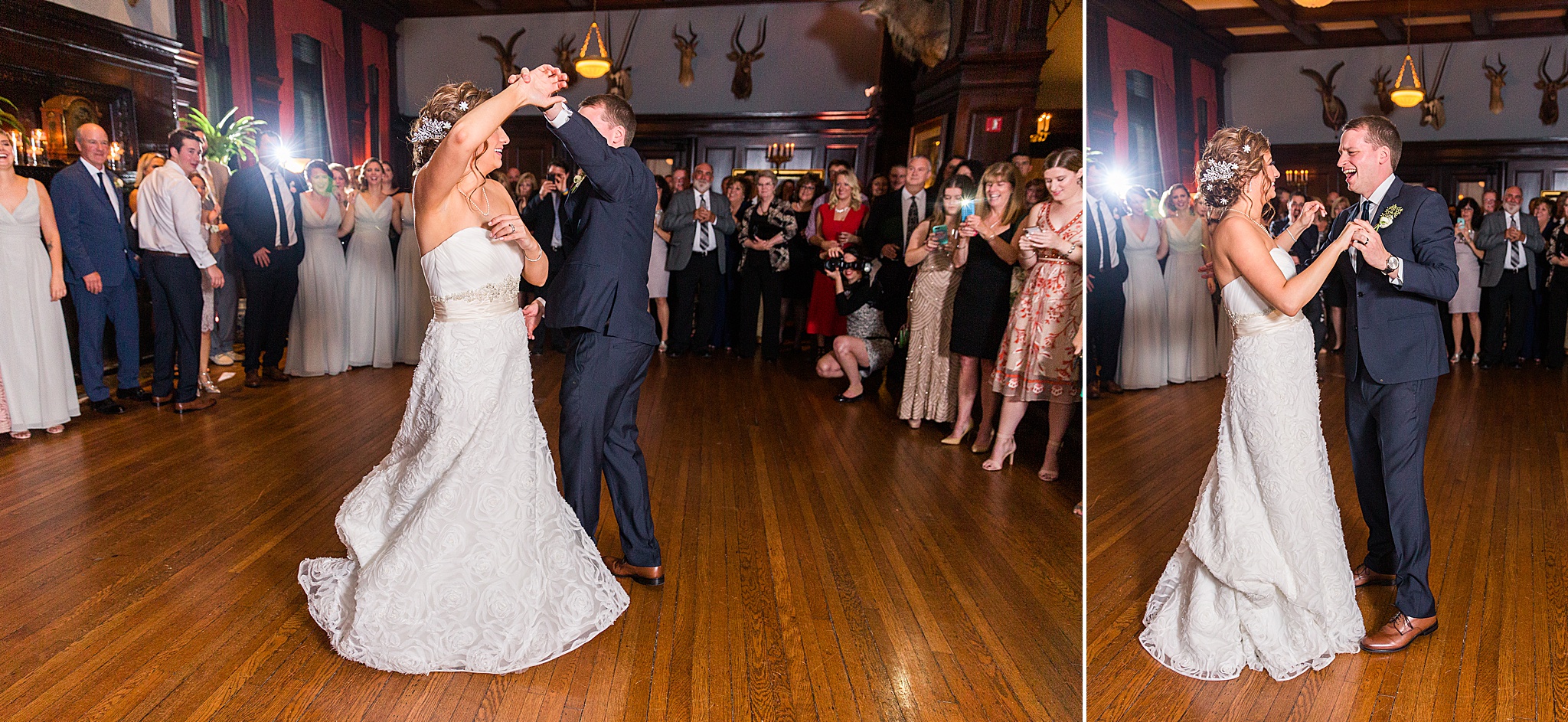 first dance at Maryland Club wedding photographed by Alexandra Mandato Photography