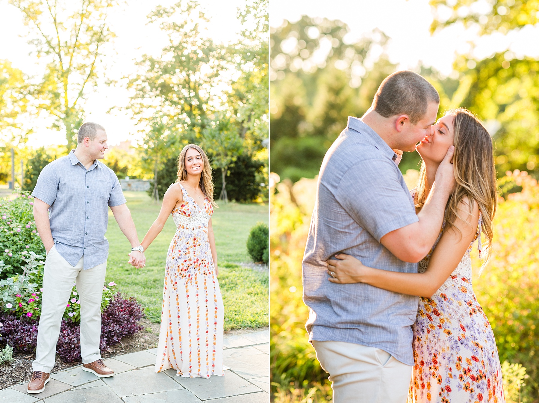garden engagement session with Alexandra Mandato Photography