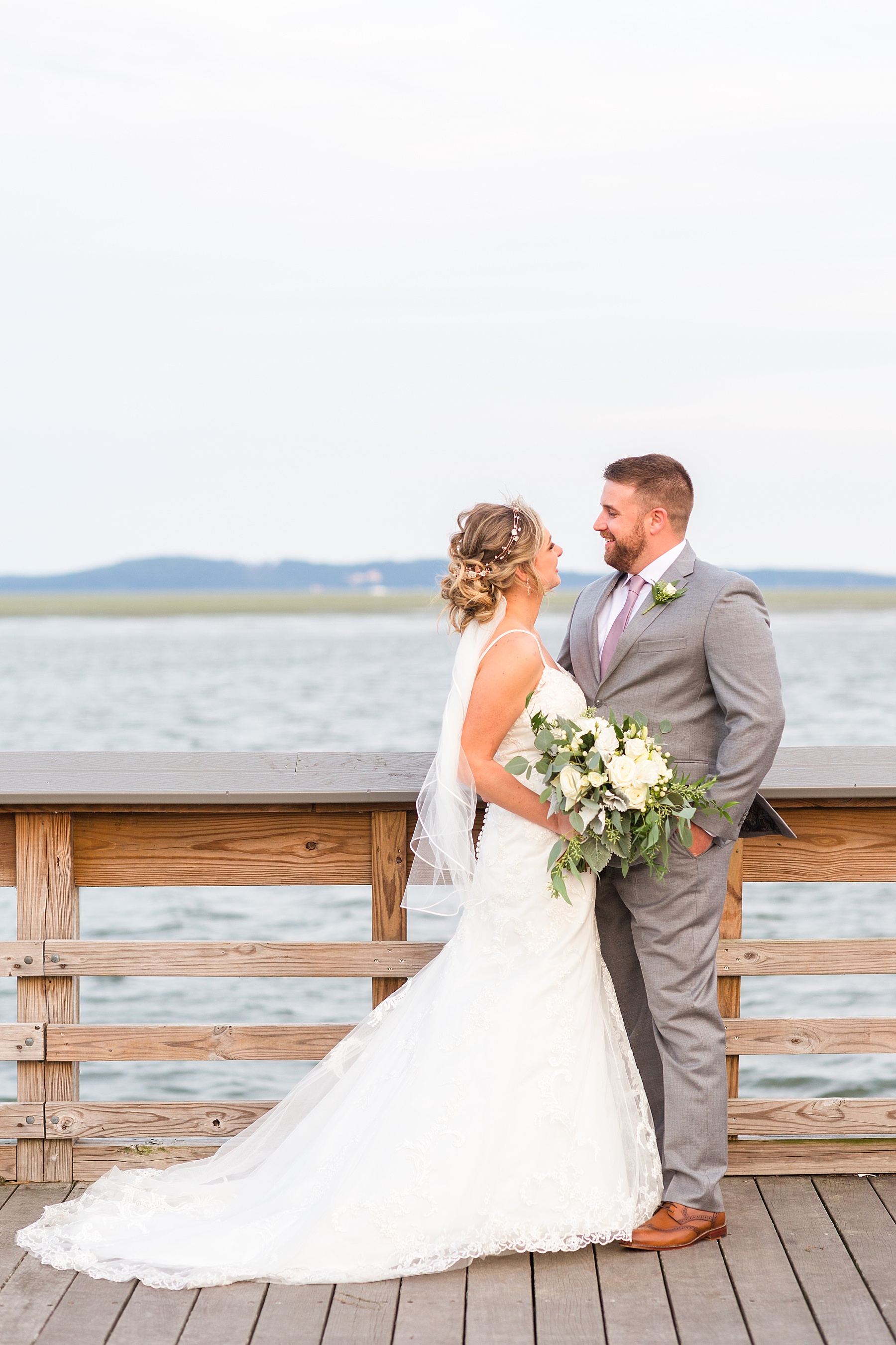 waterfront wedding photos with Alexandra Mandato Photography
