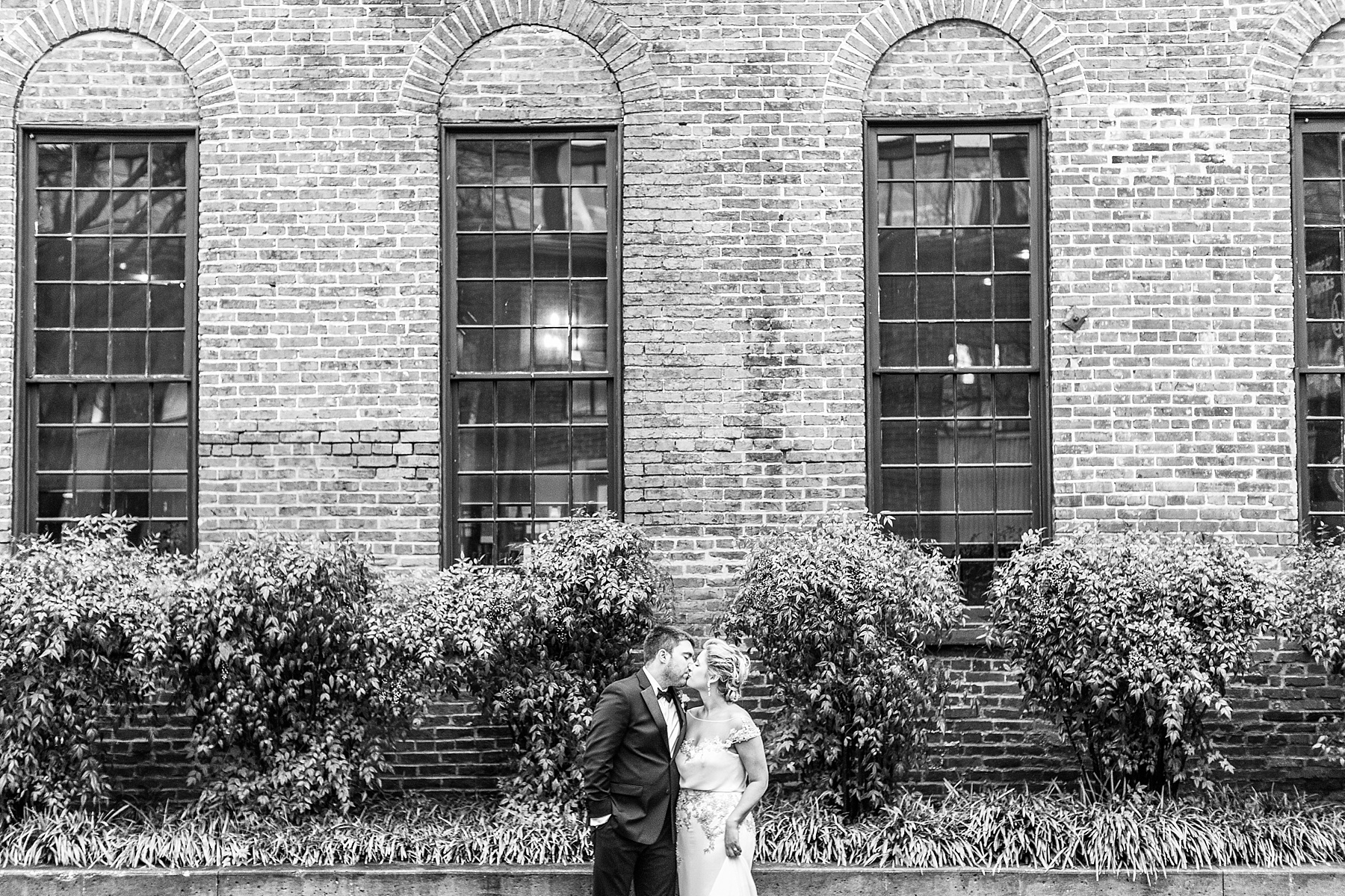 Alexandra Mandato Photography photographs newlyweds at Mt. Washington Mill Dye House
