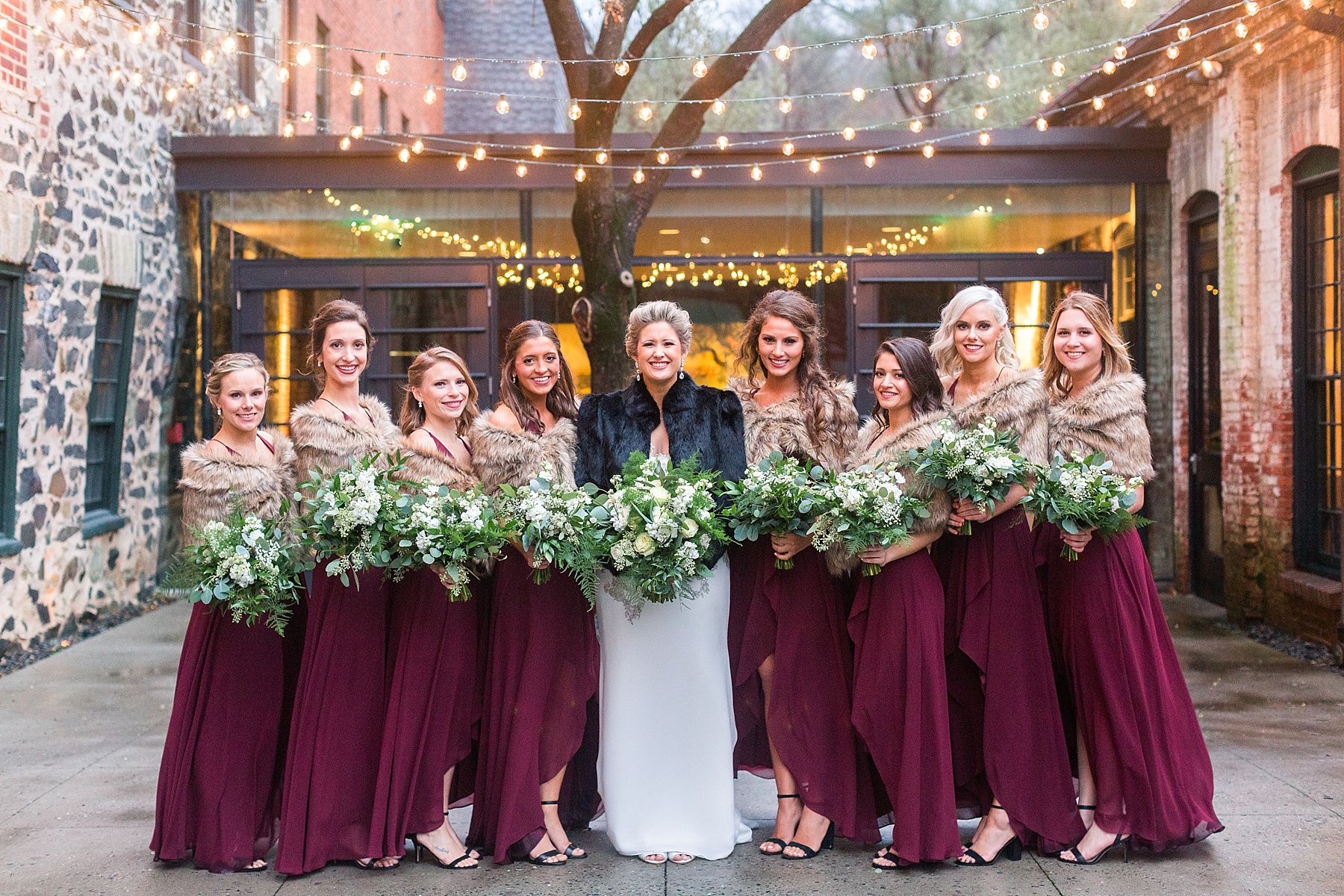 bridesmaids with bride photographed by Alexandra Mandato Photography