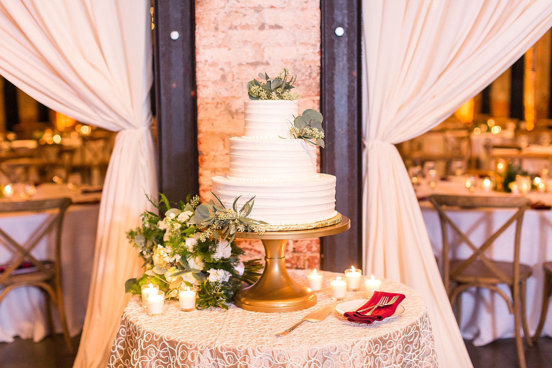 elegant wedding cake by Sugar Bakers photographed by Alexandra Mandato Photography