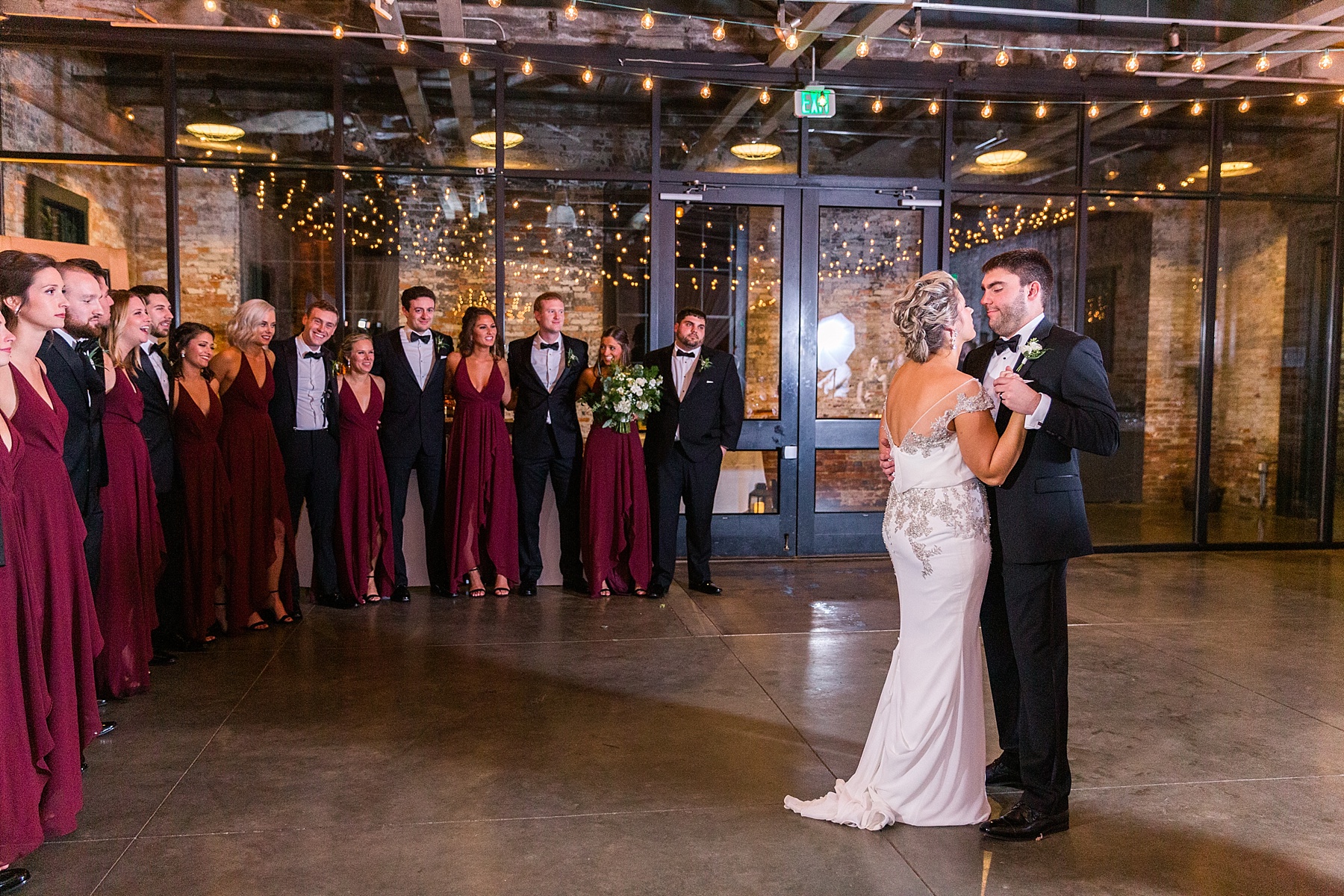 first dance at wedding reception with Alexandra Mandato Photography
