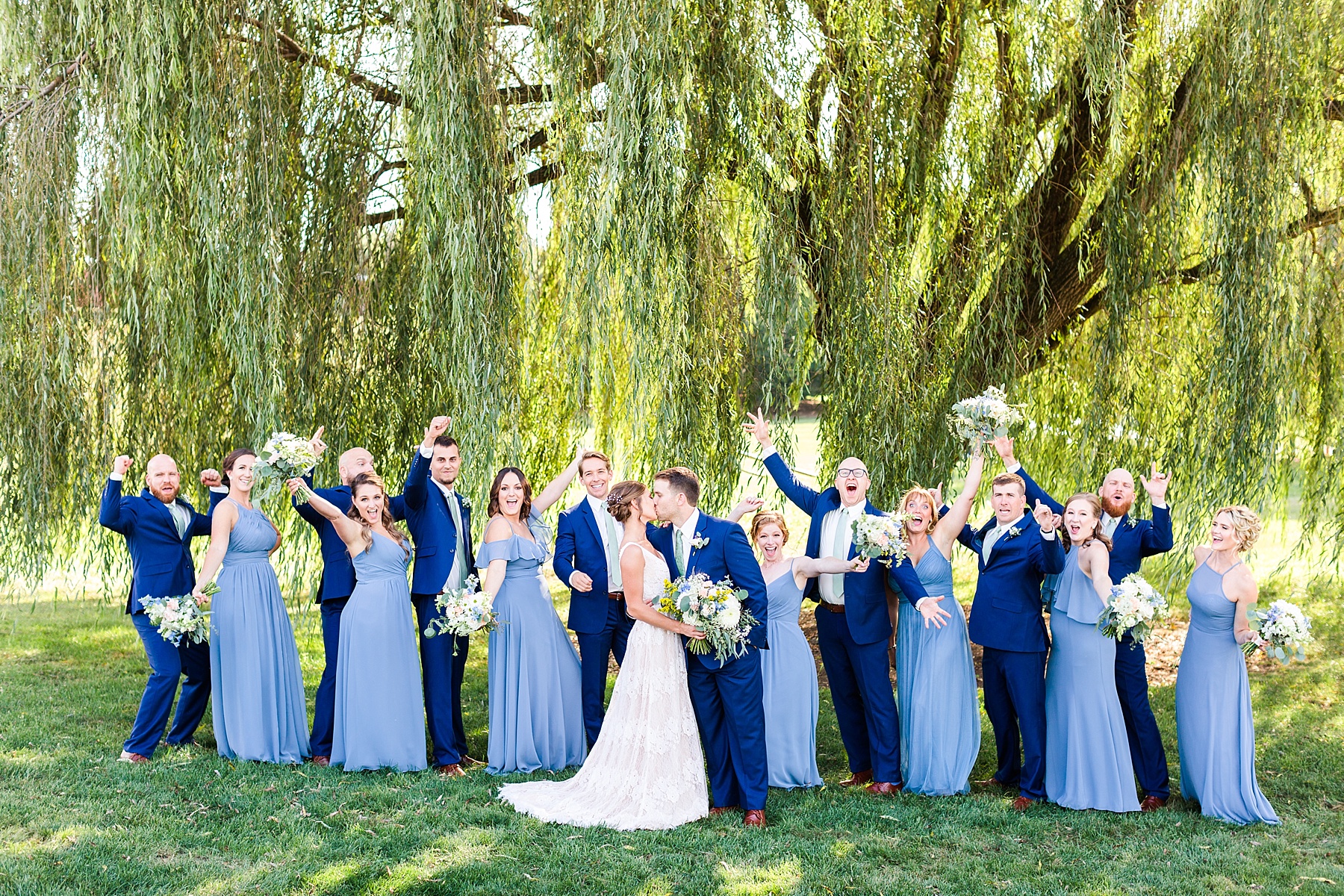 wedding party in PA with Farm at Eagles Ridge Wedding photographed by PA wedding photographer Alexandra Mandato Photography