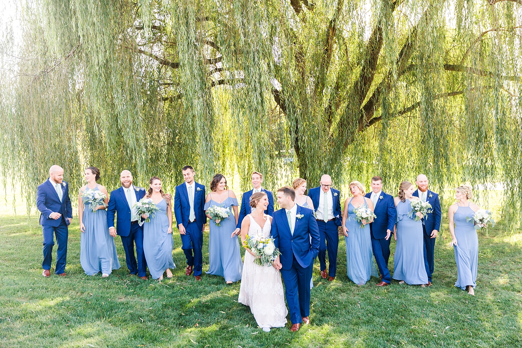 wedding party in Lancaster PA with Farm at Eagles Ridge Wedding photographed by PA wedding photographer Alexandra Mandato Photography