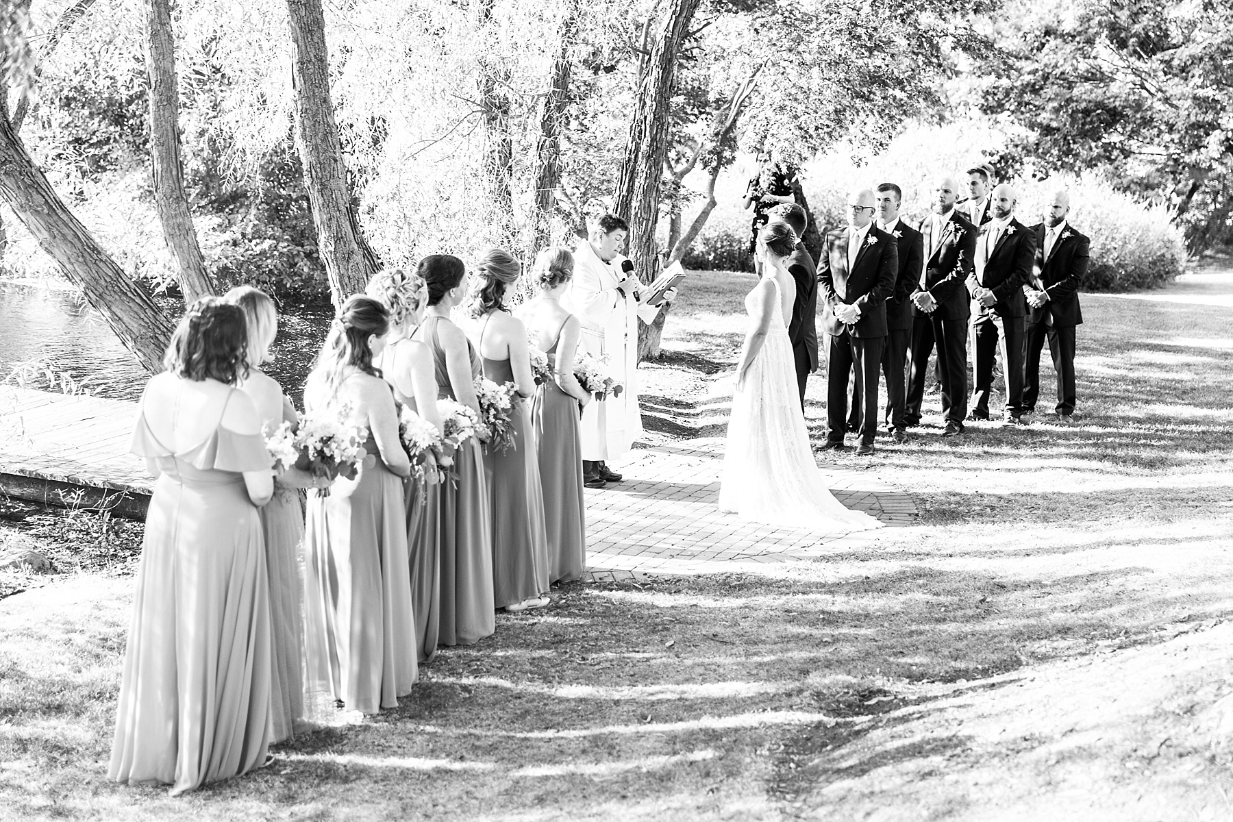 outdoor ceremony in PA with Farm at Eagles Ridge Wedding photographed by PA wedding photographer Alexandra Mandato Photography