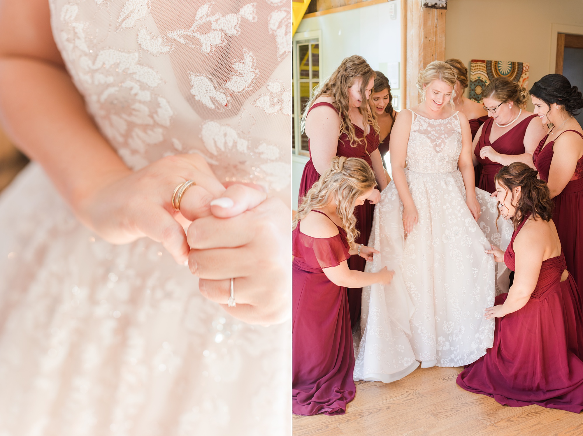 Iron Works House wedding day prep with bride and bridesmaids