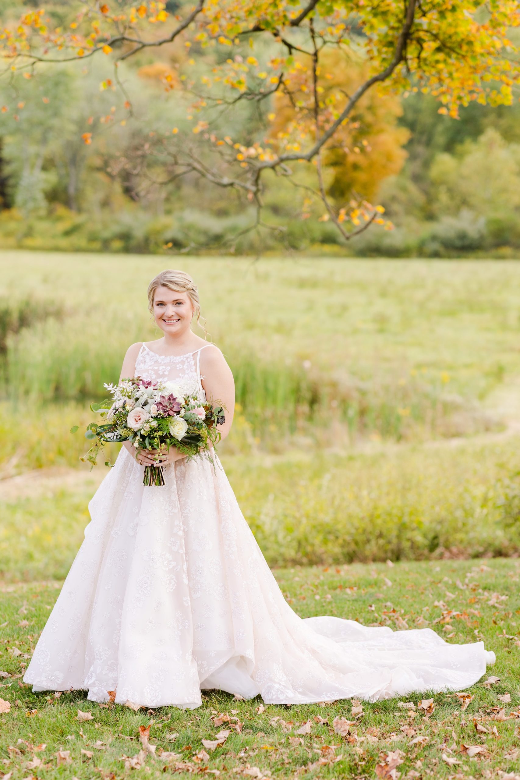 fall bridal portraits in Fort Loudon PA