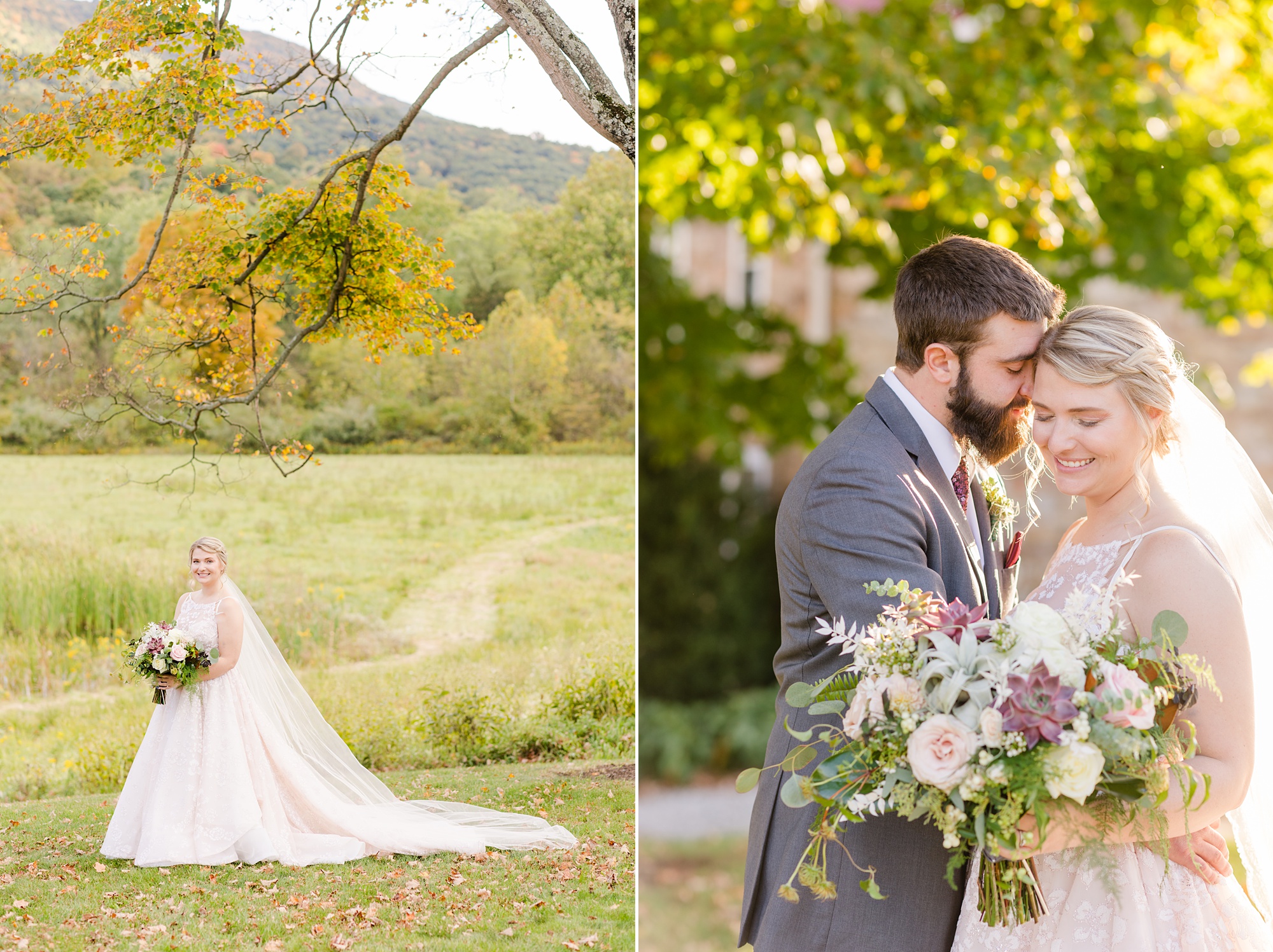 fall wedding portraits at Iron Works House