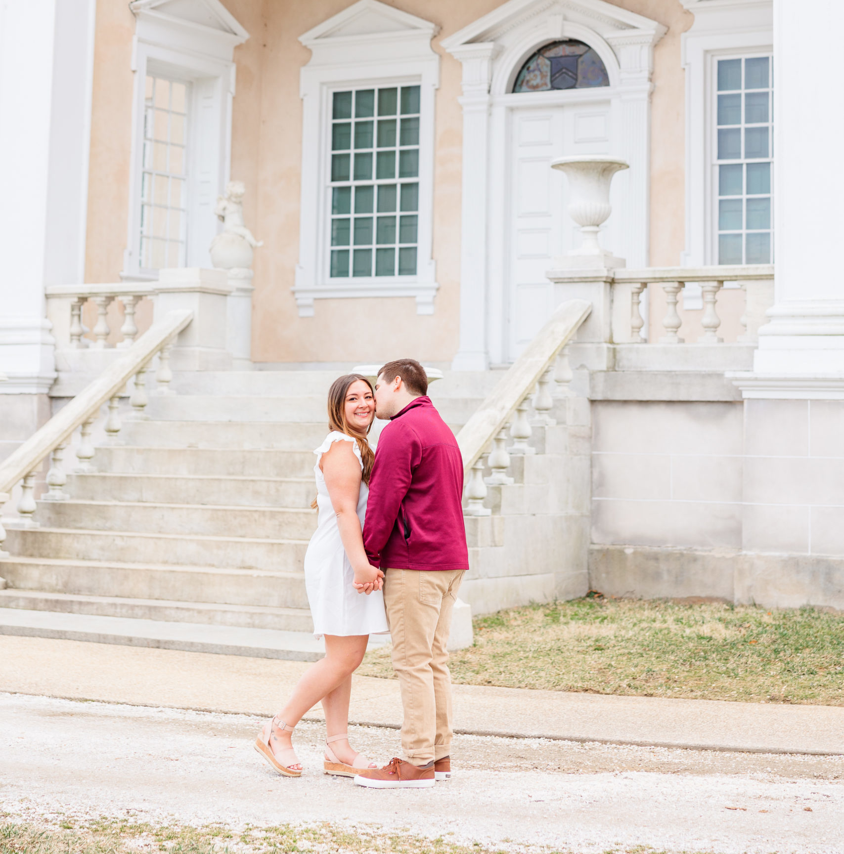 Winter Hampton Mansion Engagement Photographed by Maryland Wedding Photographer Alexandra Mandato Photography