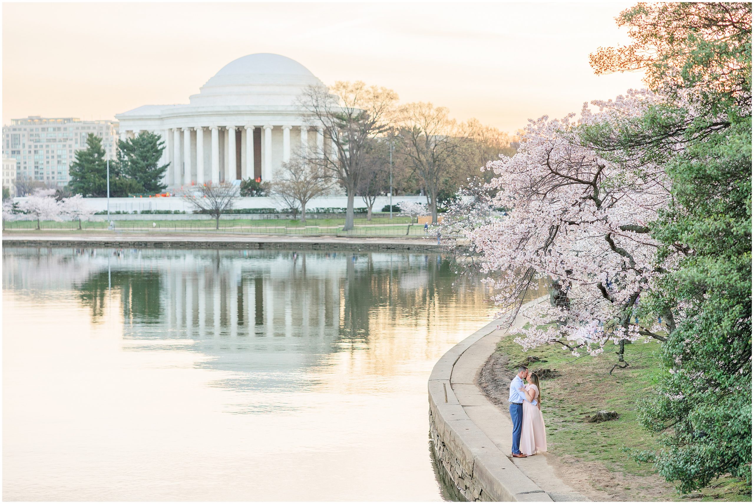 DC Cherry Blossom Engagement Photographed by Maryland Wedding Photographer Alexandra Mandato Photography